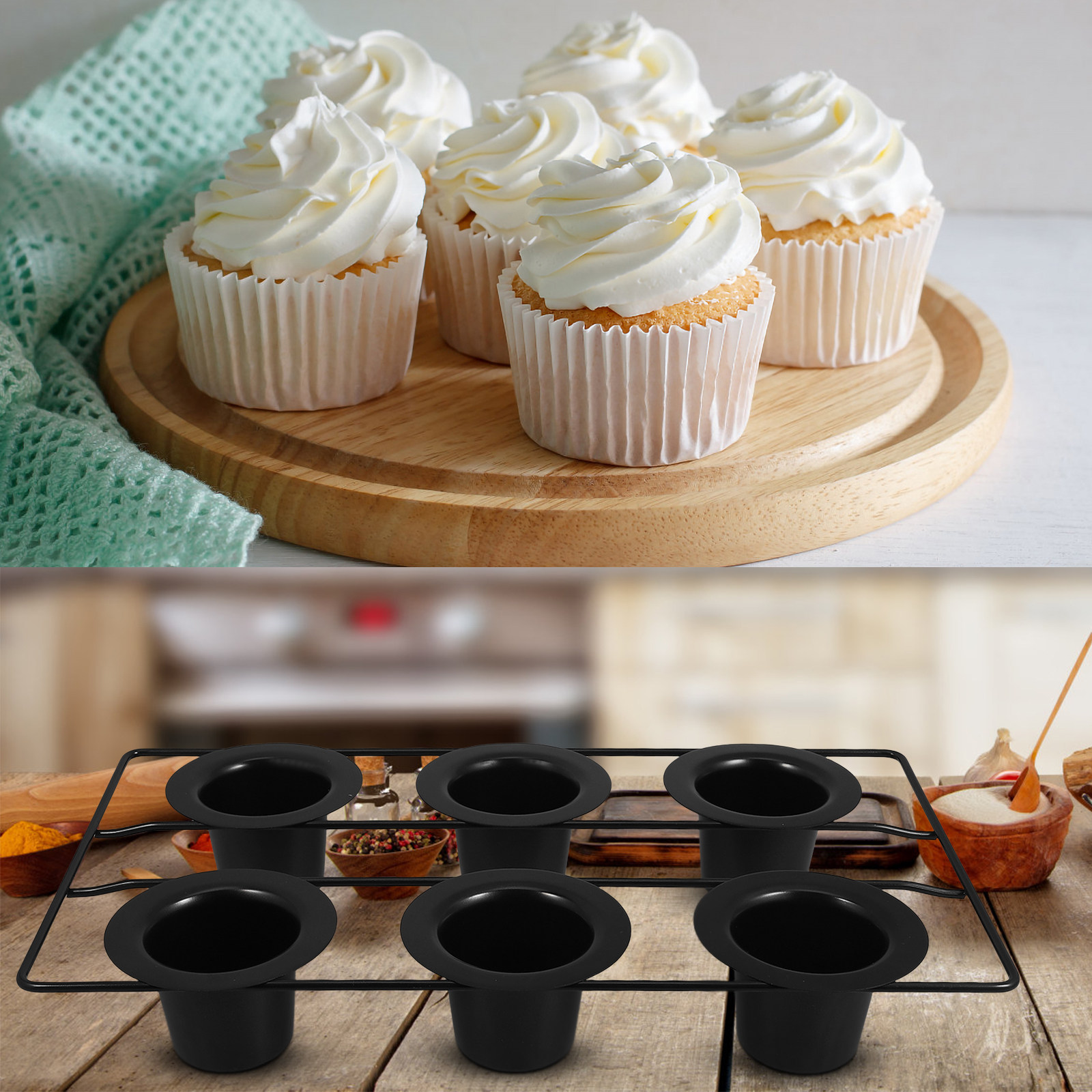 Muffin Tin Nonstick - Molde para Muffins Antiadherente de Acero