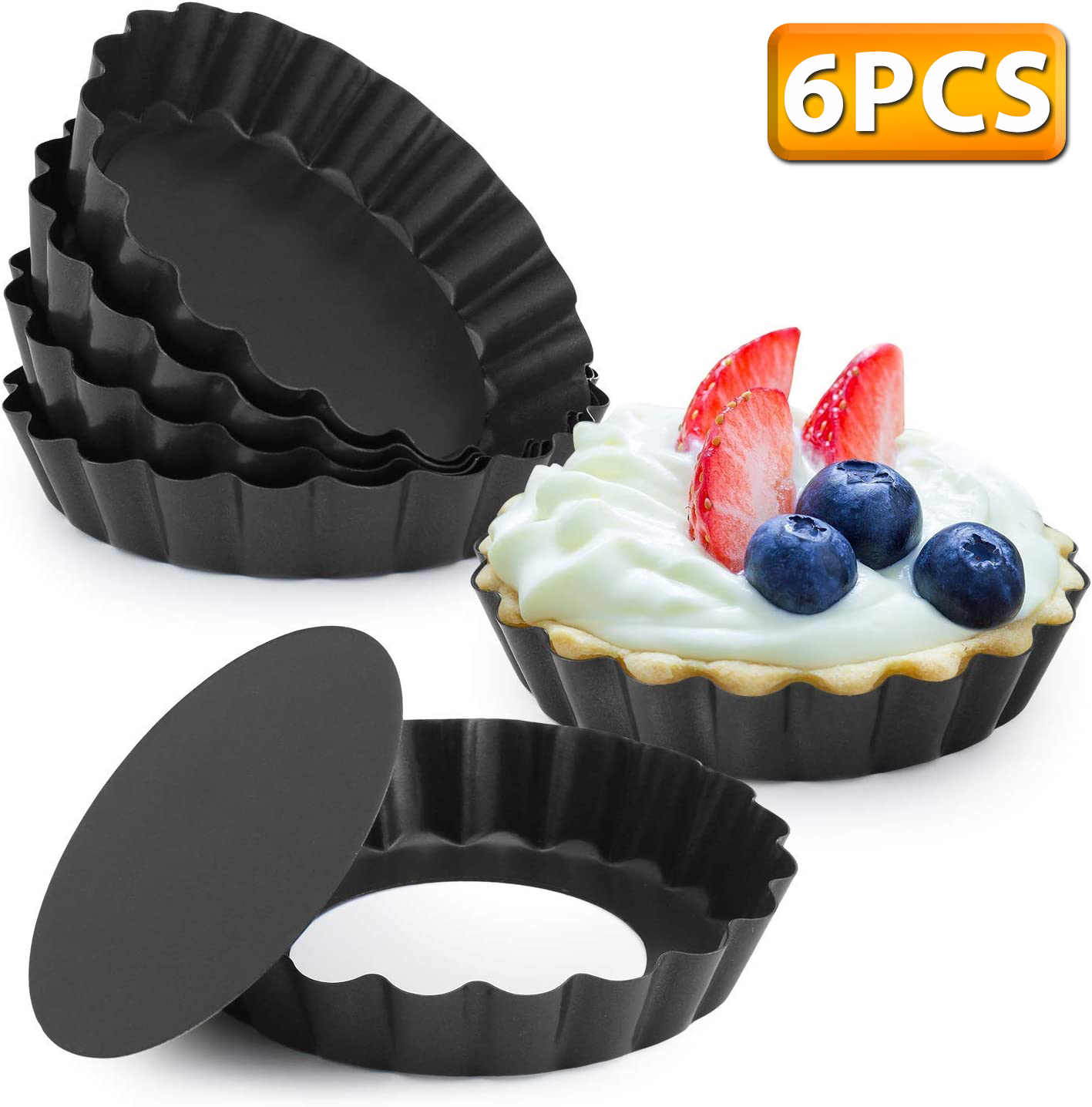 Muffin Tin Nonstick - Mini moldes para tarta de 6