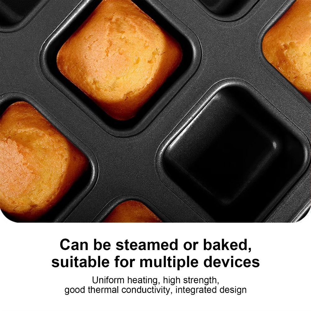 Muffin Tin Nonstick - Molde para Muffins Cuadrado de 12