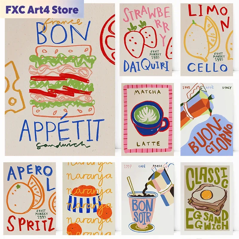 Kitchen Baking Wall Art - Póster sin Marco de Pastel, Pan,