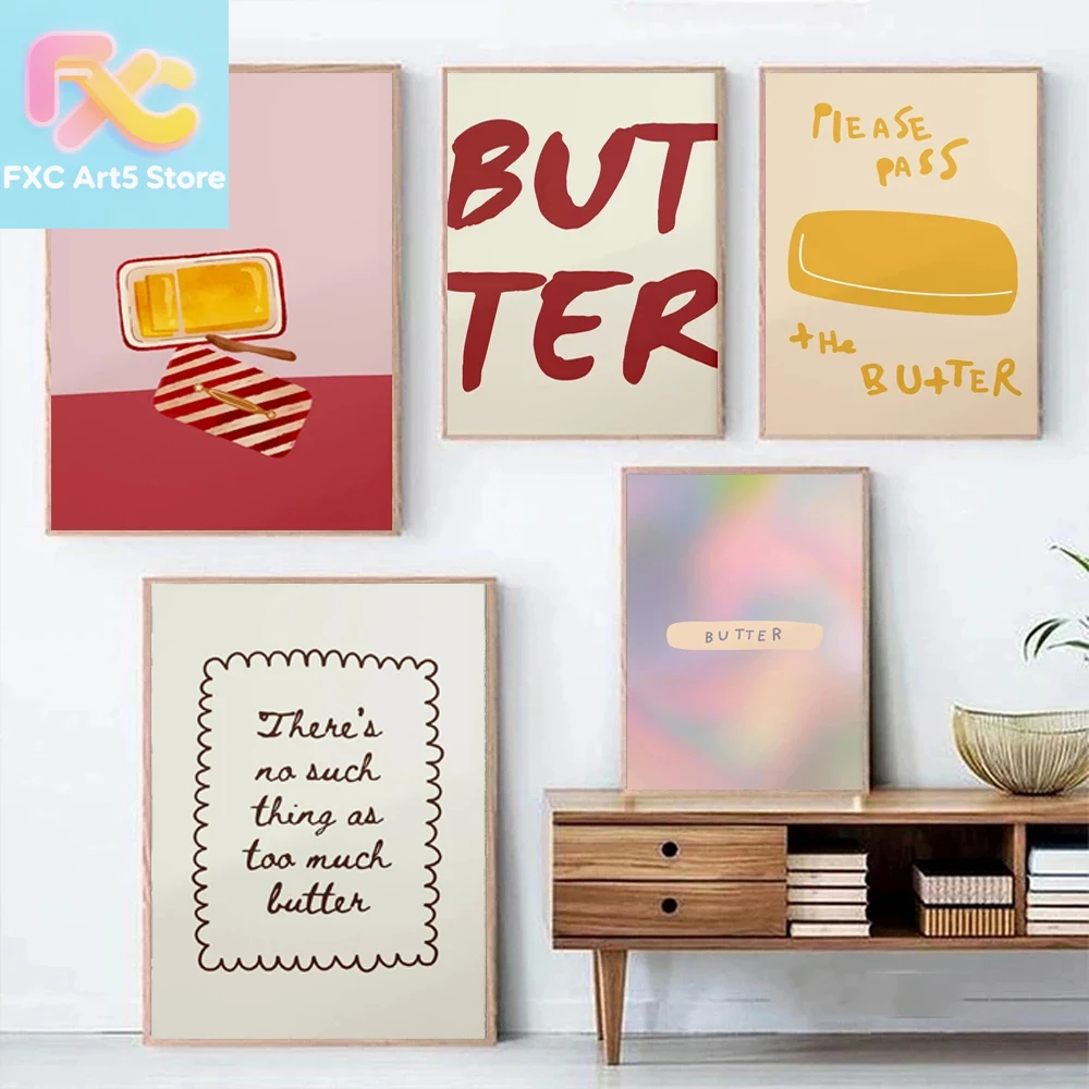 Kitchen Baking Wall Art - Póster de Mantequilla sin Marco, Decoración