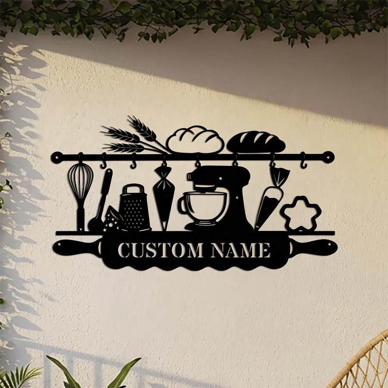 Kitchen Baking Wall Art - Arte de Pared de Hierro Personalizado