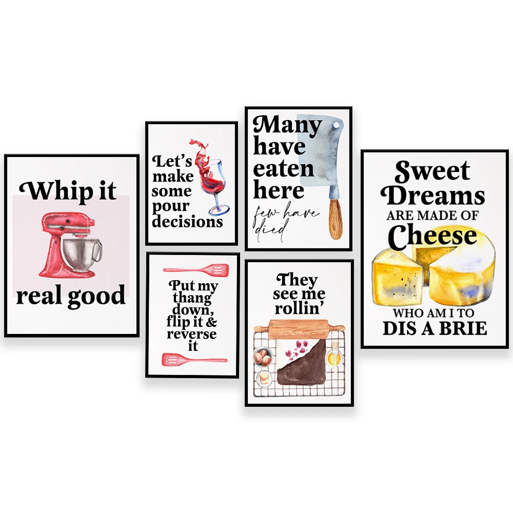 Pósteres con citas divertidas  - Kitchen Baking Quotes reseña y precio