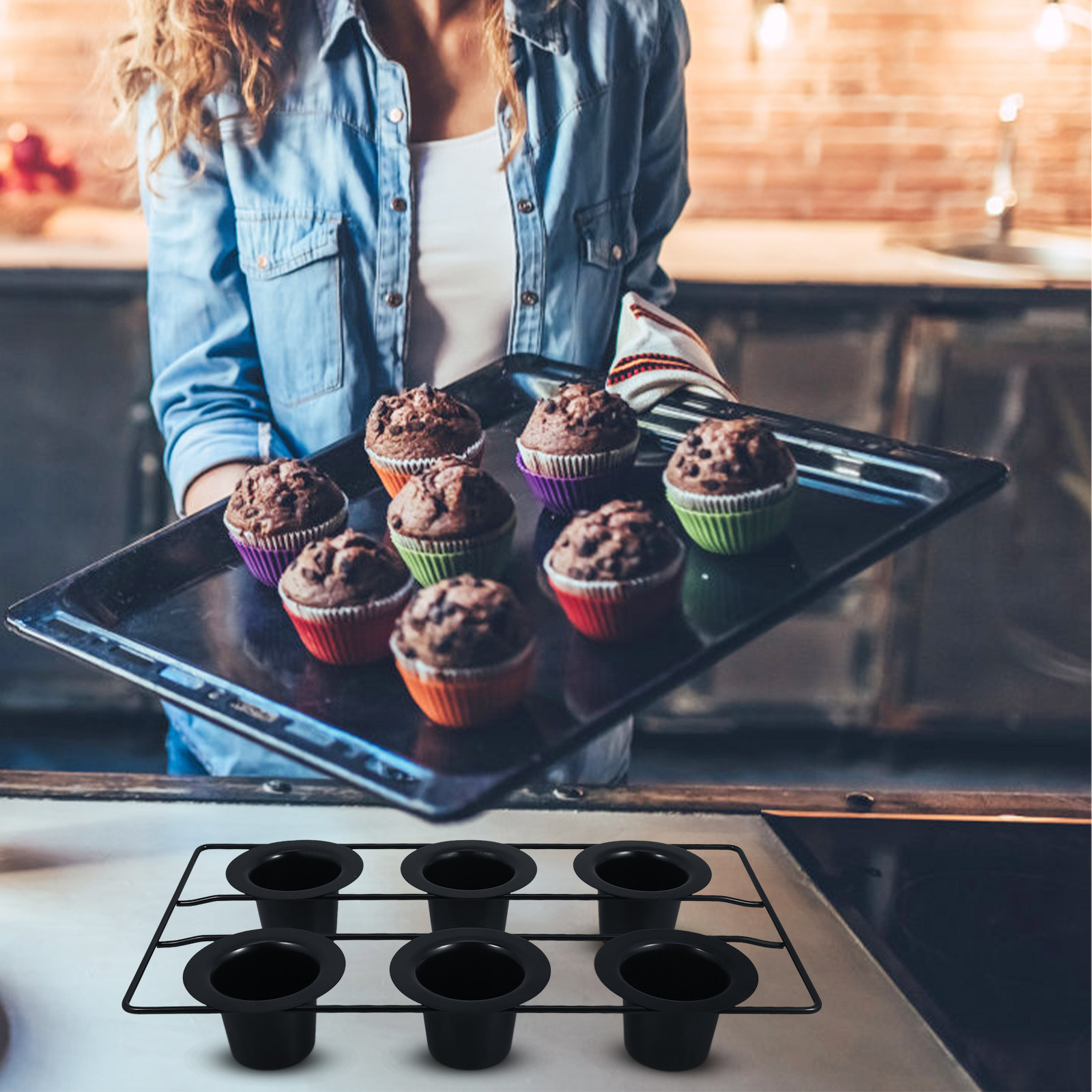 Molde para Muffins Antiadheren - Muffin Tin Nonstick reseña y precio