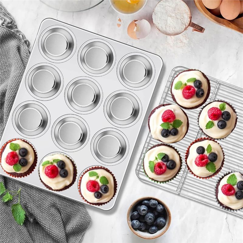 ABGH - Molde para Muffins, Ban - Muffin Tin Nonstick reseña y precio