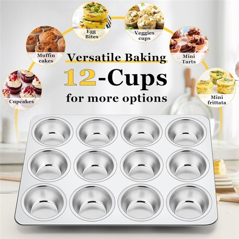 ABGH - Molde para Muffins, Ban - Muffin Tin Nonstick reseña y precio