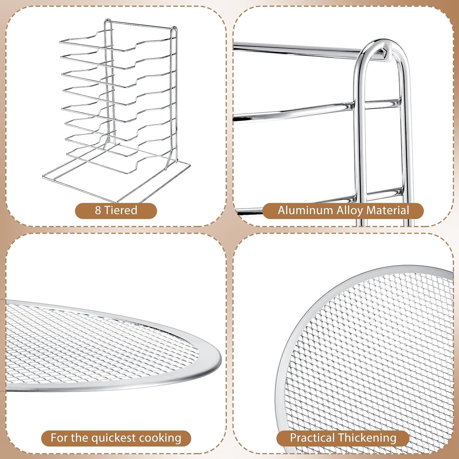 Estante para pizzas de 8 nivel - Kitchen And Baking Equipment reseña y precio