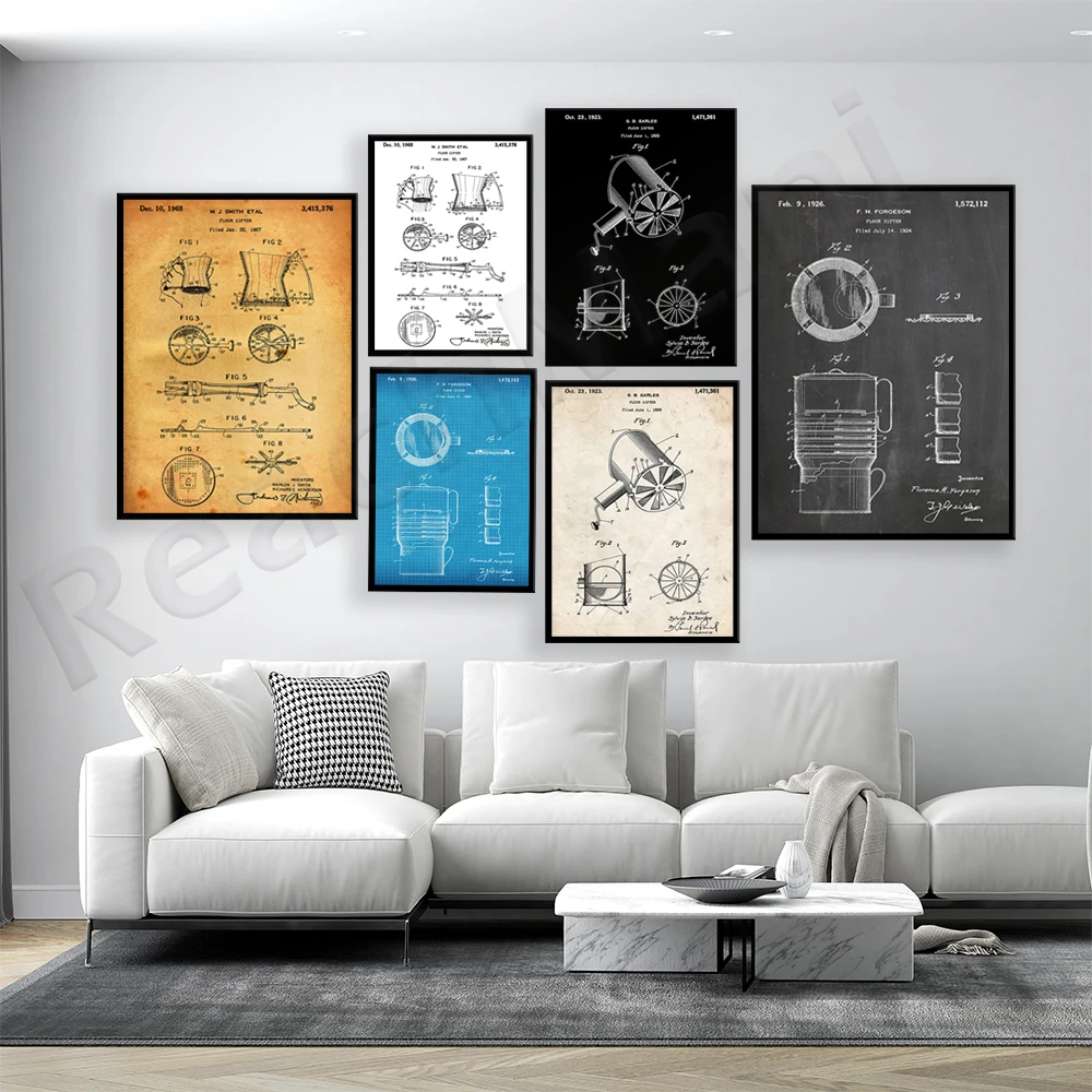 Tamiz de harina 1926 Impresión - Kitchen Baking Wall Art reseña y precio