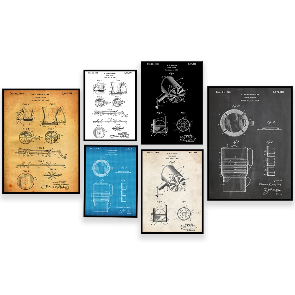 Tamiz de harina 1926 Impresión - Kitchen Baking Wall Art reseña y precio