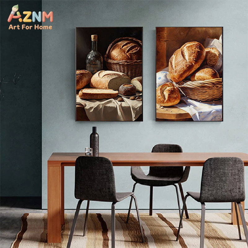 AZNM Pintura Realista de Pan R - Kitchen Baking Wall Art reseña y precio