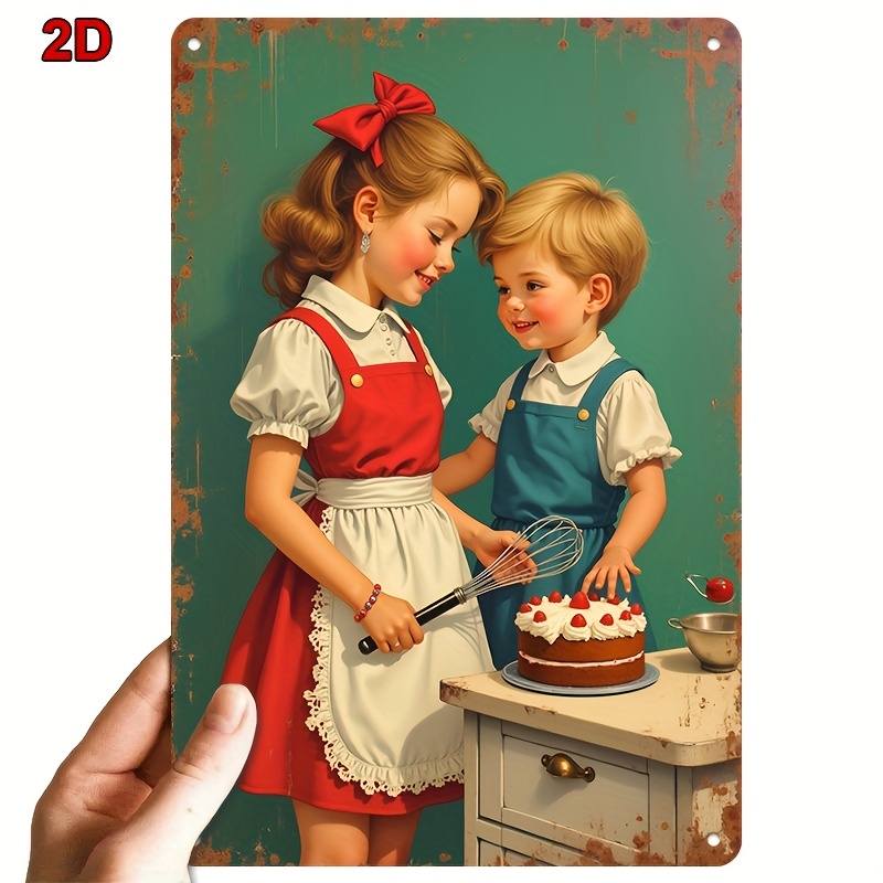 Letrero de metal de 8x12 pulga - Kitchen Baking Wall Art reseña y precio