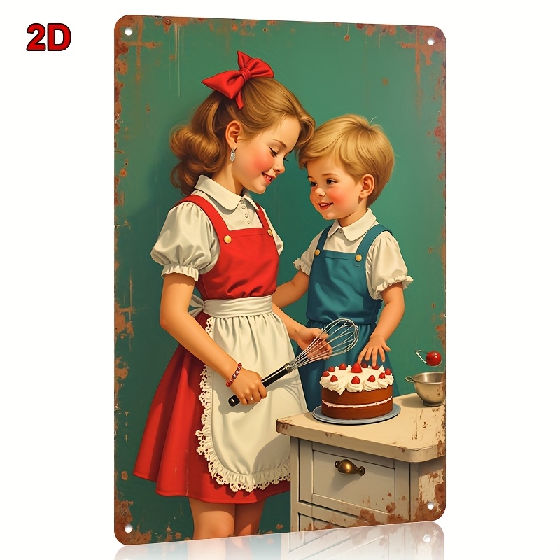 Letrero de metal de 8x12 pulga - Kitchen Baking Wall Art reseña y precio