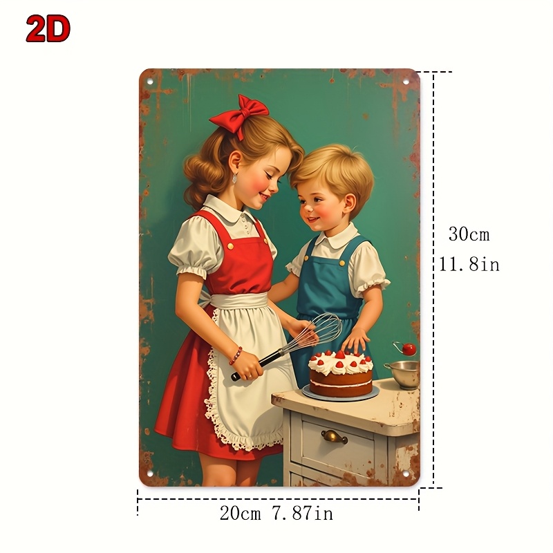 Letrero de metal de 8x12 pulga - Kitchen Baking Wall Art reseña y precio