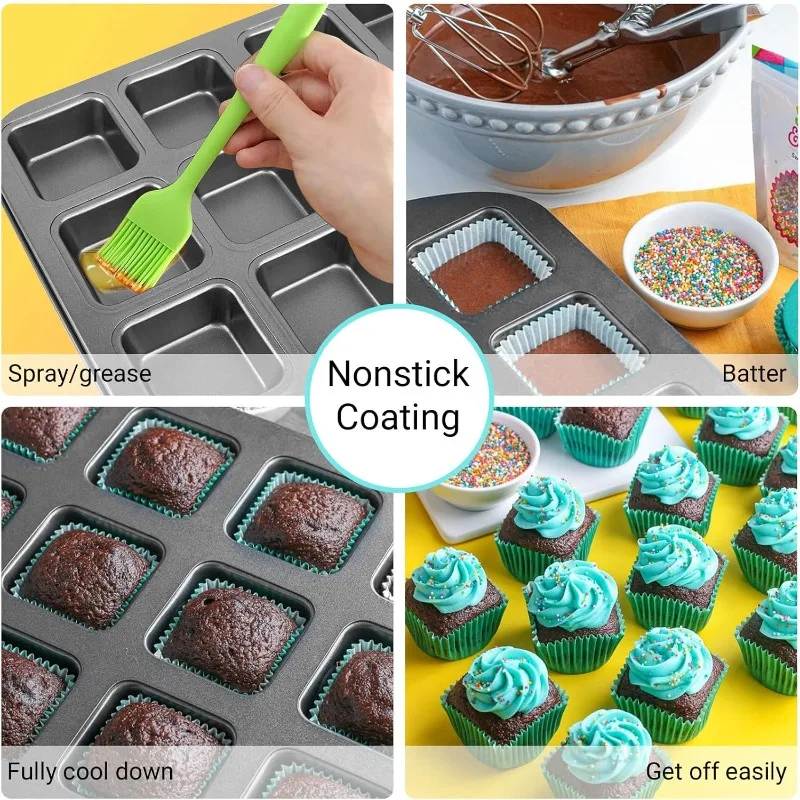 Bandeja cuadrada multiusos de  - Muffin Tin Nonstick reseña y precio