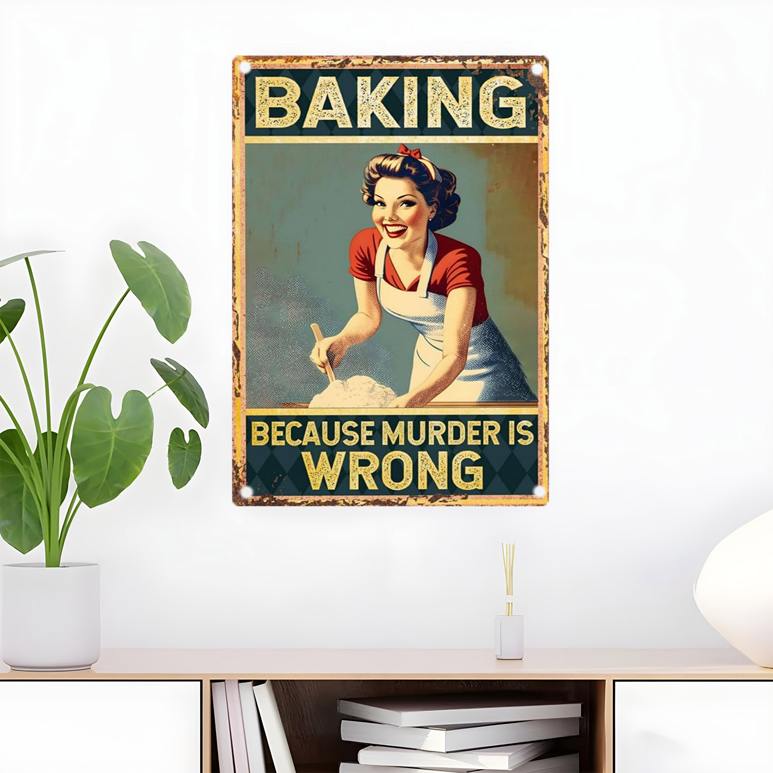 Letrero Decorativo de Metal co - Kitchen Baking Quotes reseña y precio