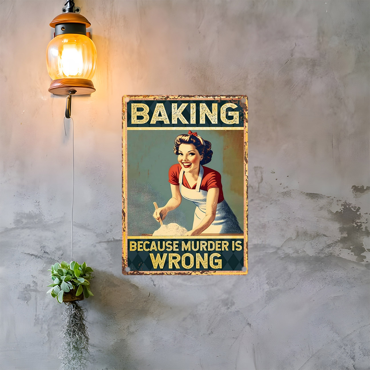 Letrero Decorativo de Metal co - Kitchen Baking Quotes reseña y precio