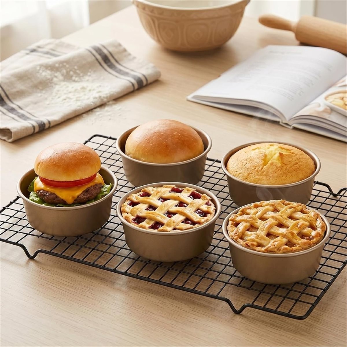Paquete de 8 Moldes para Mini  - Muffin Tin Nonstick reseña y precio