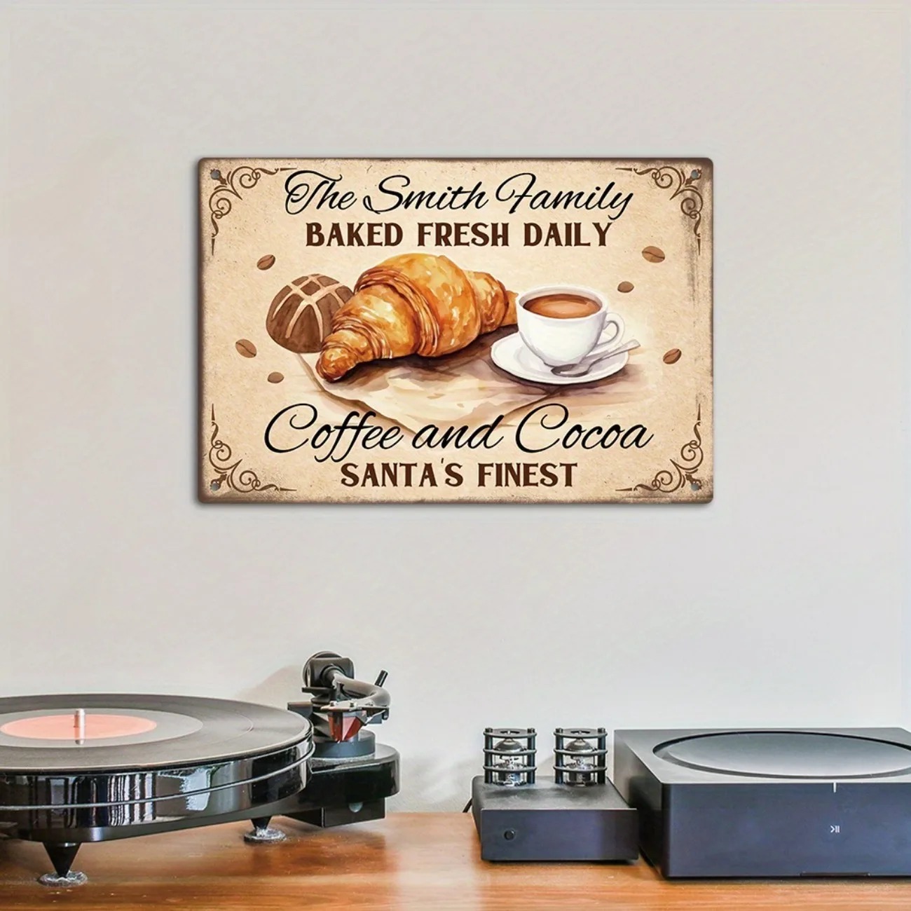 [2D Plano] Placa Metálica Rúst - Kitchen Baking Wall Art reseña y precio