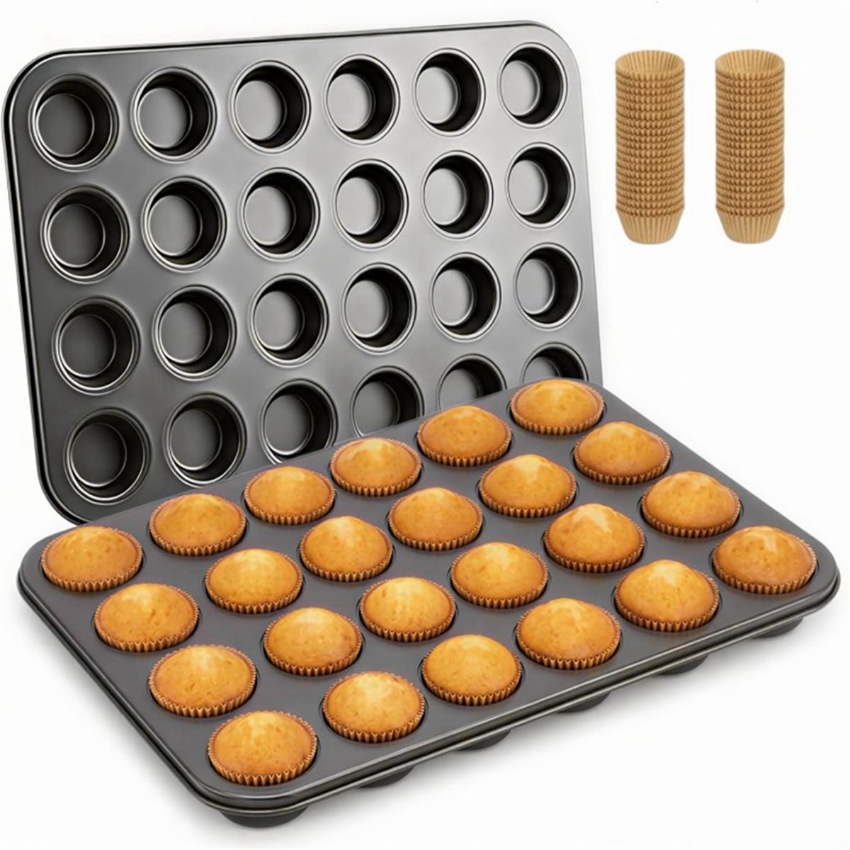 Molde para Mini Muffins con Mo - Muffin Tin Nonstick reseña y precio