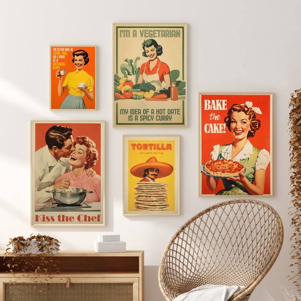 Póster de papel con cita retro - Kitchen Baking Quotes reseña y precio